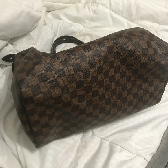 Louis Vuitton Speedy 35 Damier Ebene Bag 100% Authentic | eBay Louis Vuitton Speedy 35